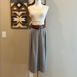 Vintage Ralph Lauren Blue Label Gray Pleated Skirt Grandpa Core size 10